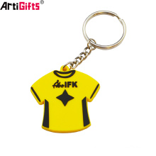 Wholesale Customized Eco-Friendly cheap t shirt shaped pvc keychain